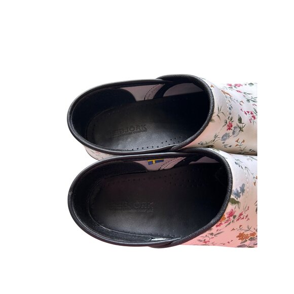 Bjork Women's Sz 42 Professional Linnea Flower Leather Clogs - Picture 9 of 12